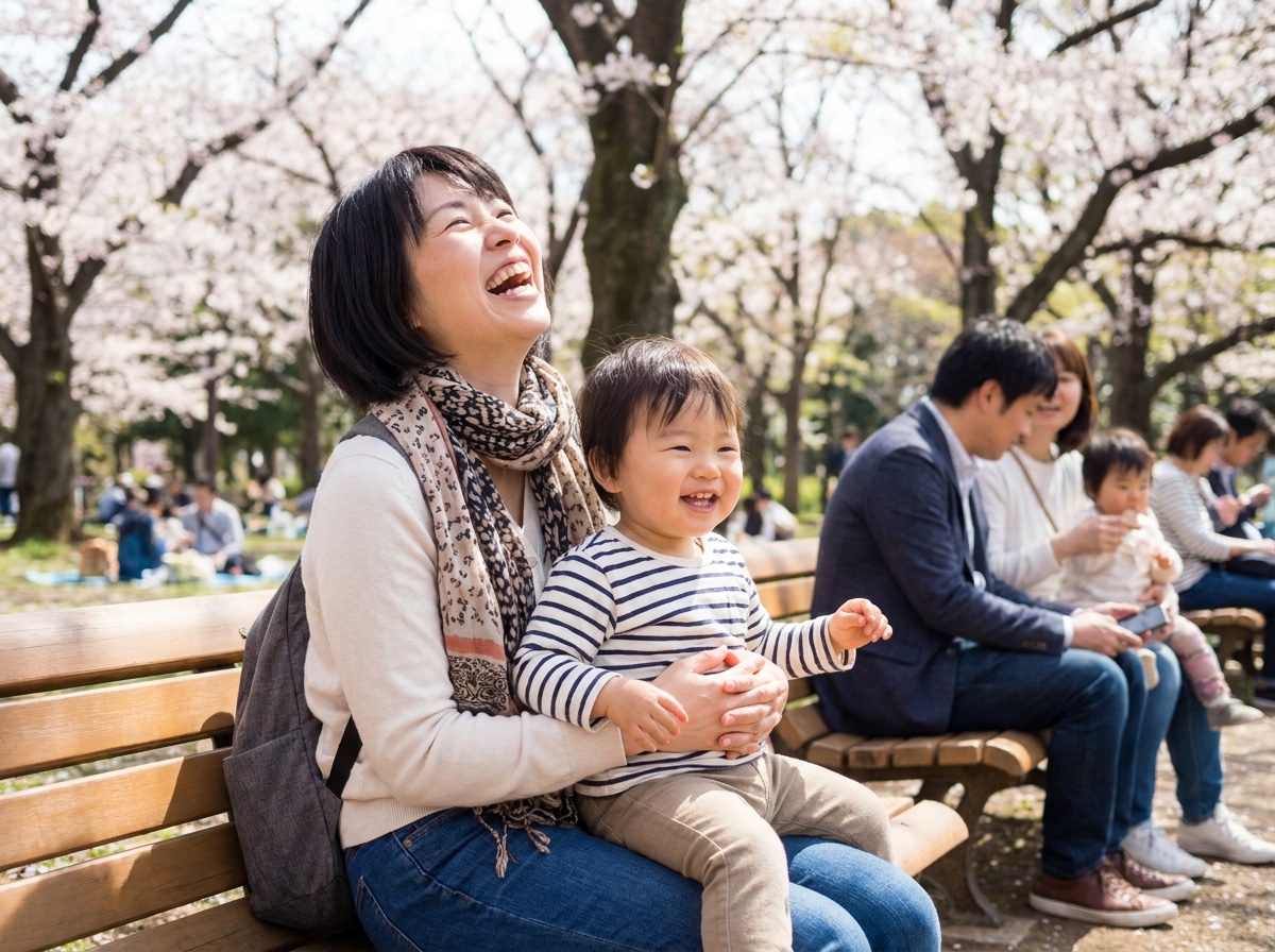親子の笑顔